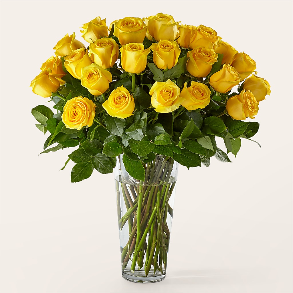 Long Stem Yellow Rose Bouquet – Unique Designs Llc, Fulton MO