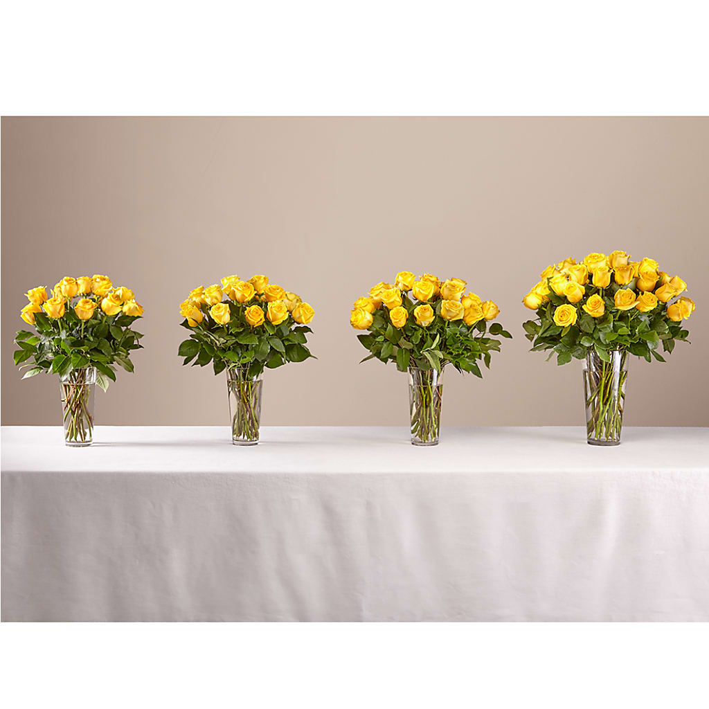 Long Stem Yellow Rose Bouquet – Unique Designs Llc, Fulton MO