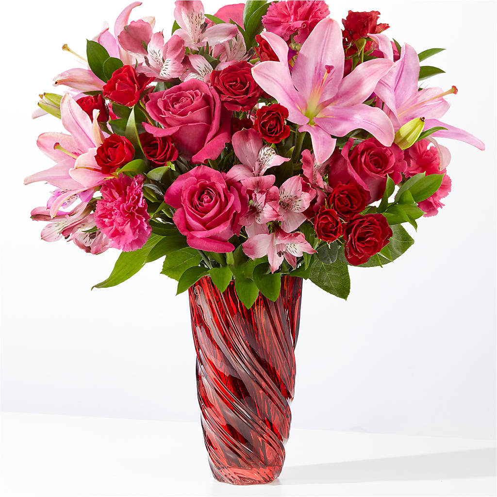In Love Bouquet with Luxe Swirl Vase – Unique Designs Llc, Fulton MO