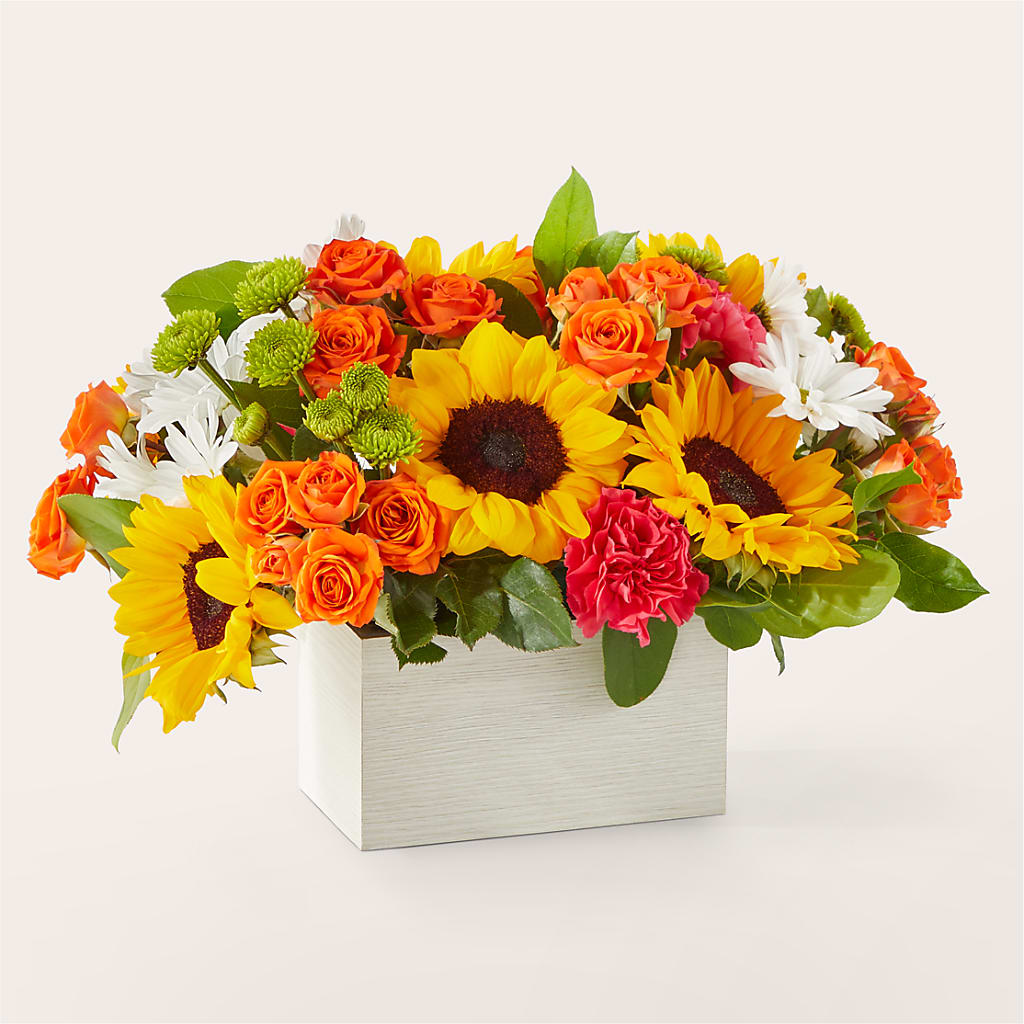 Sun-drenched Blooms Box Bouquet – Unique Designs Llc, Fulton MO