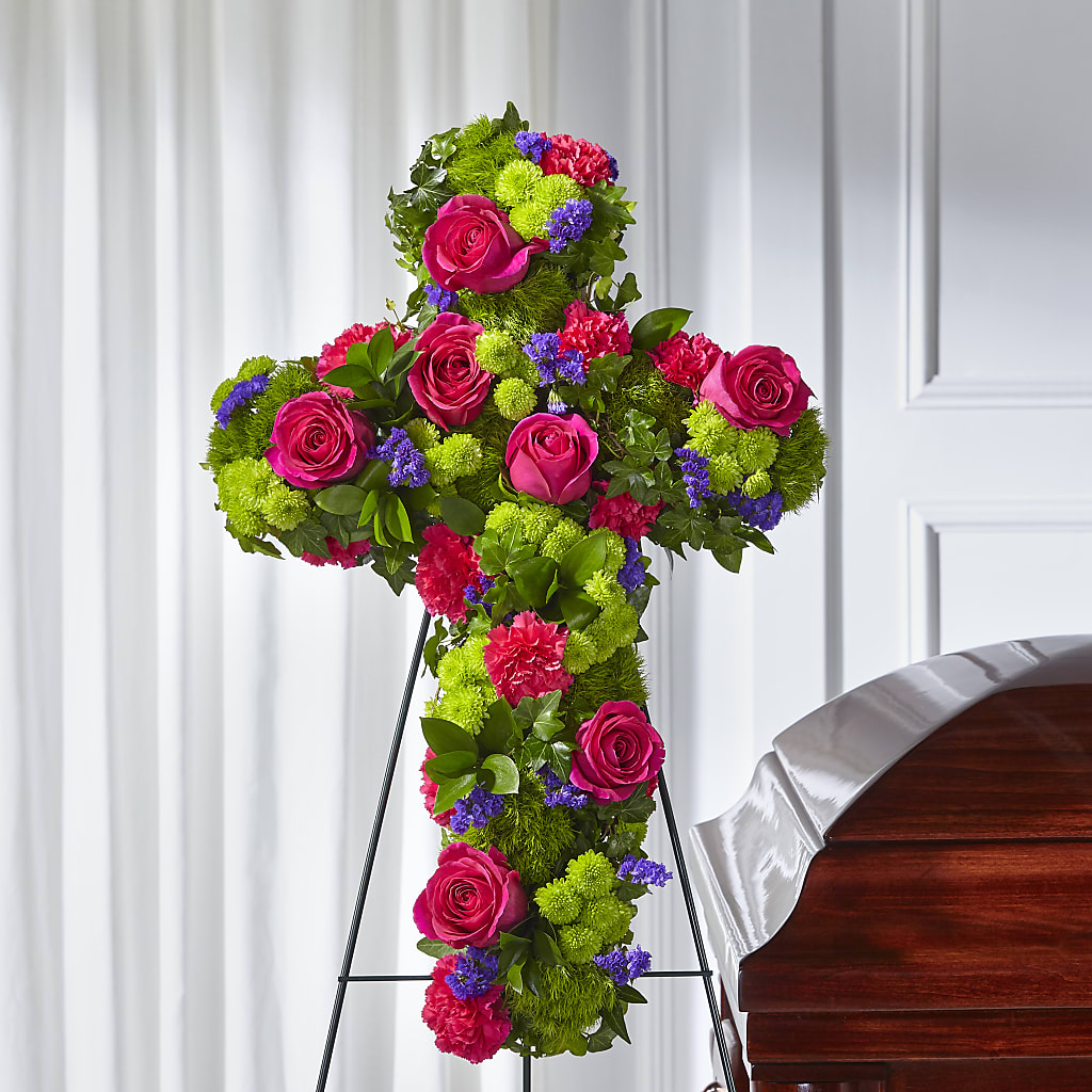 Tribute Rose Floral Cross – Unique Designs Llc, Fulton MO