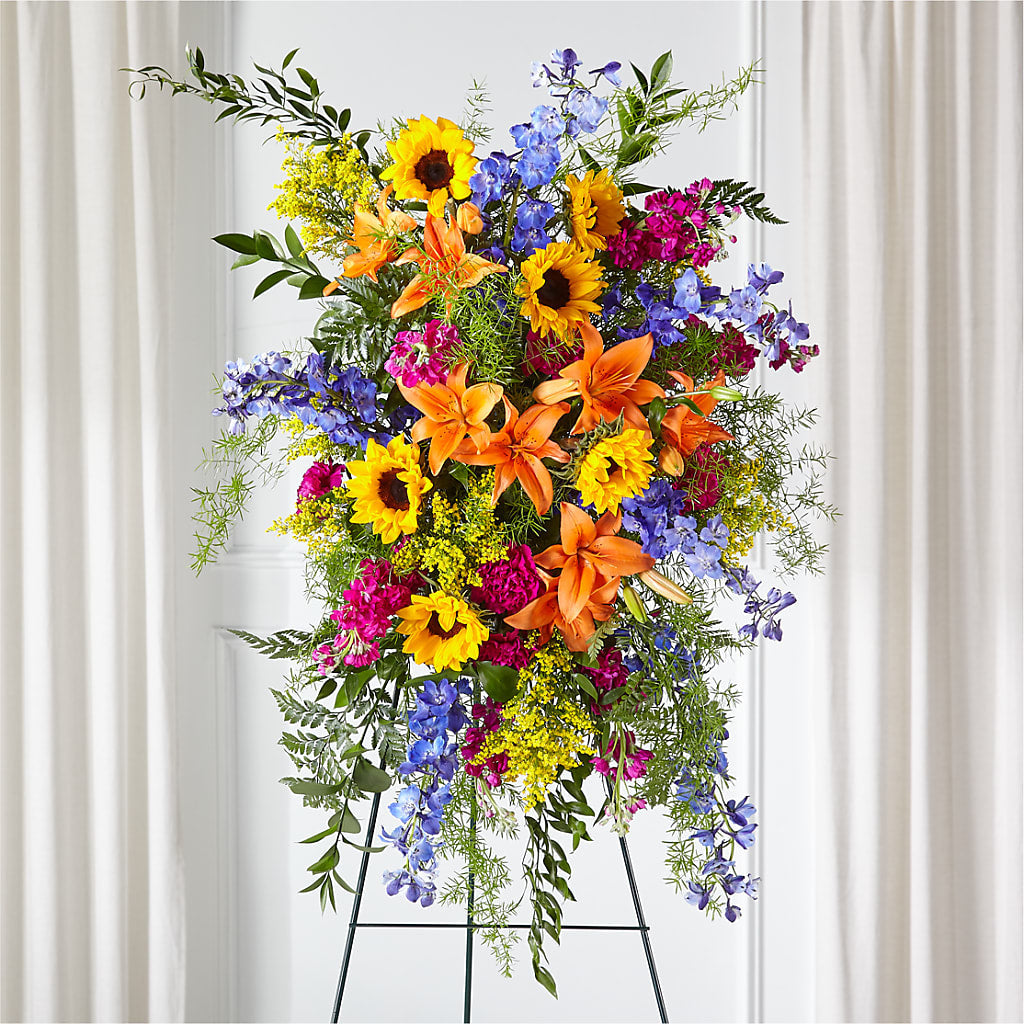 Sunlit Memories Standing Spray (Standard) – Unique Designs Llc, Fulton MO
