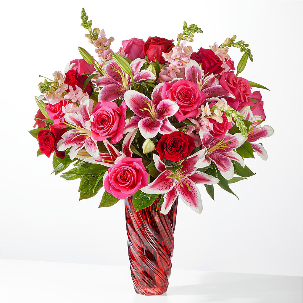 Always You Bouquet with Luxe Swirl Vase – Unique Designs Llc, Fulton MO
