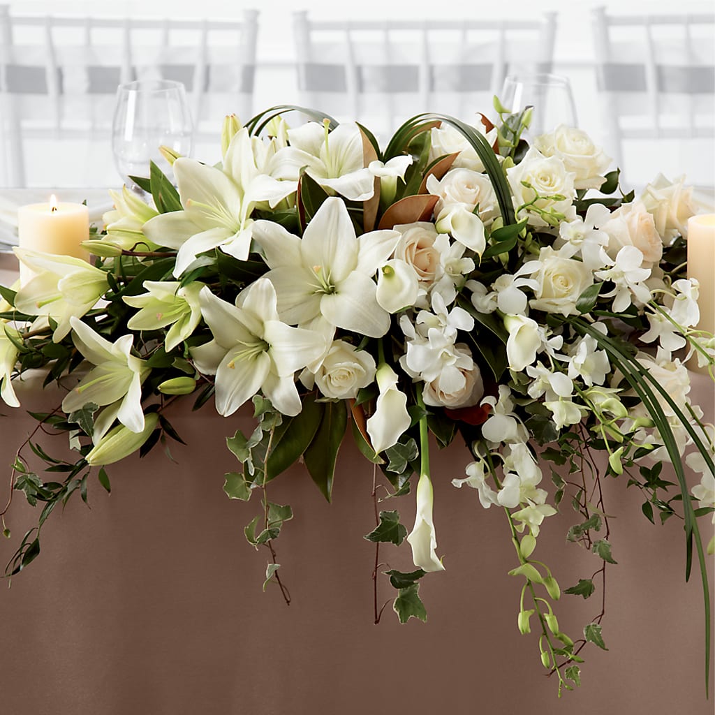 White Linen Arrangement – Unique Designs Llc, Fulton MO