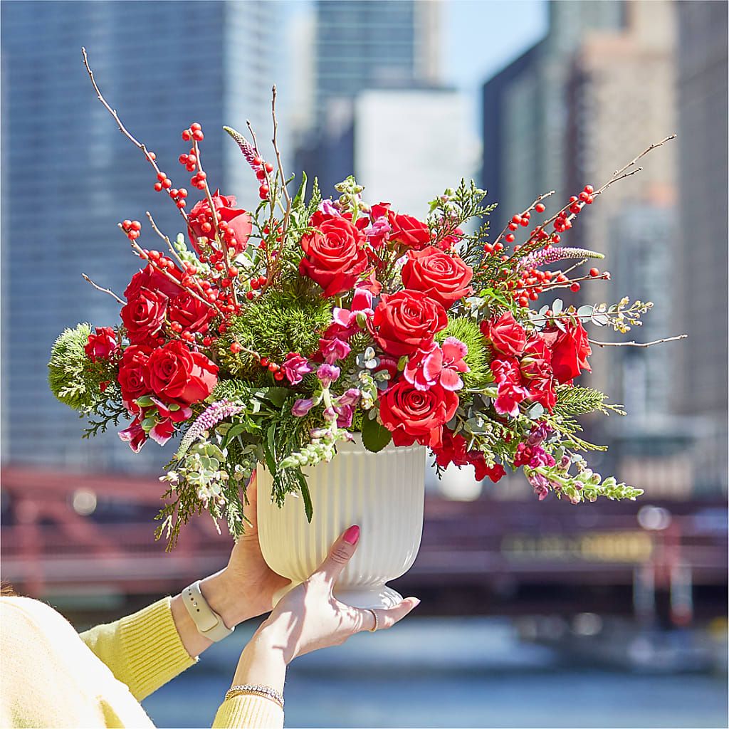 Big Red Bow Bouquet –  Unique Designs Llc, Fulton MO