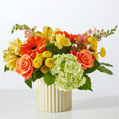Autumn Sunshine Bouquet with Ivory Vase –  Unique Designs Llc, Fulton MO