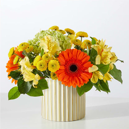 Autumn Sunshine Bouquet with Ivory Vase –  Unique Designs Llc, Fulton MO