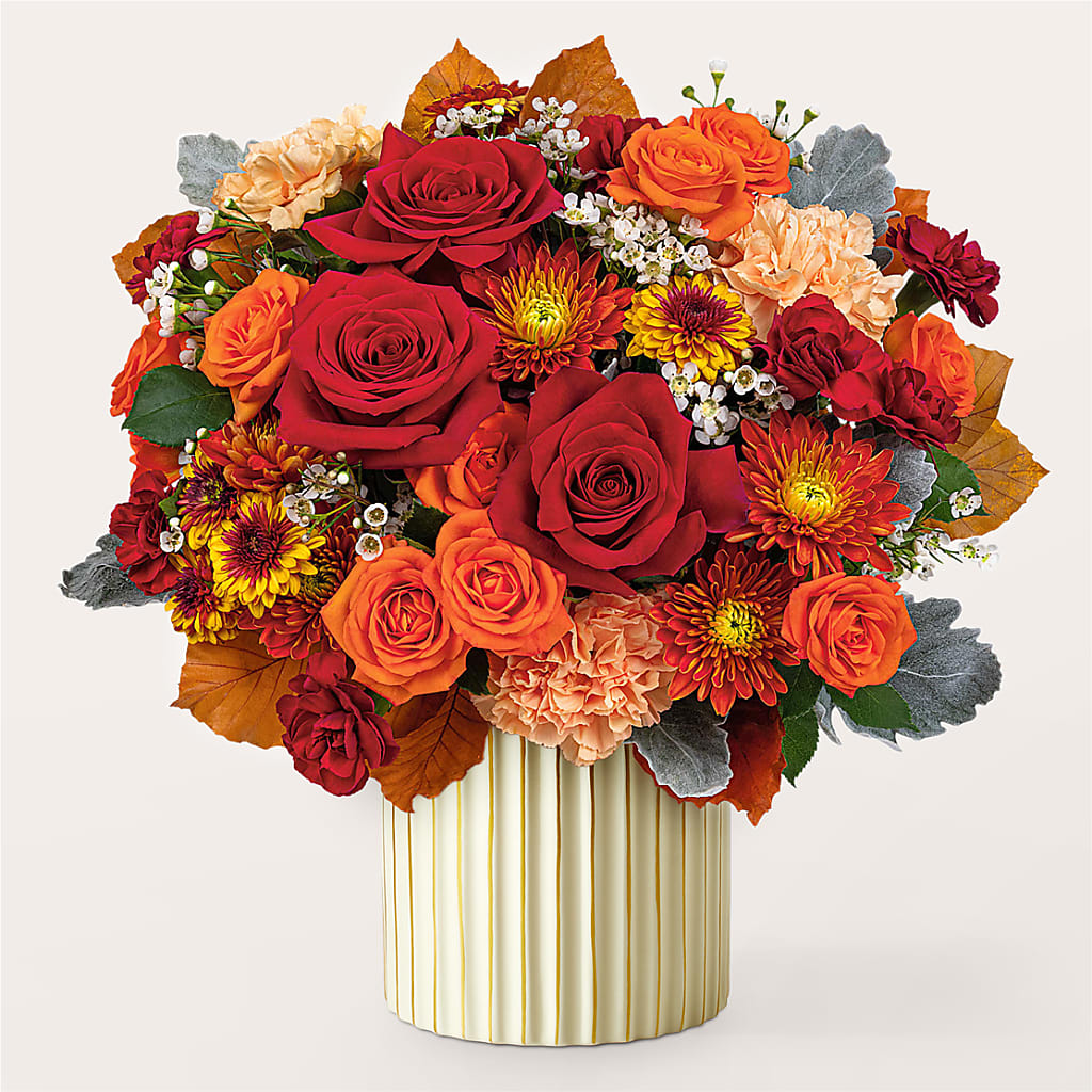 Merlot Bouquet with Ivory Vase –  Unique Designs Llc, Fulton MO