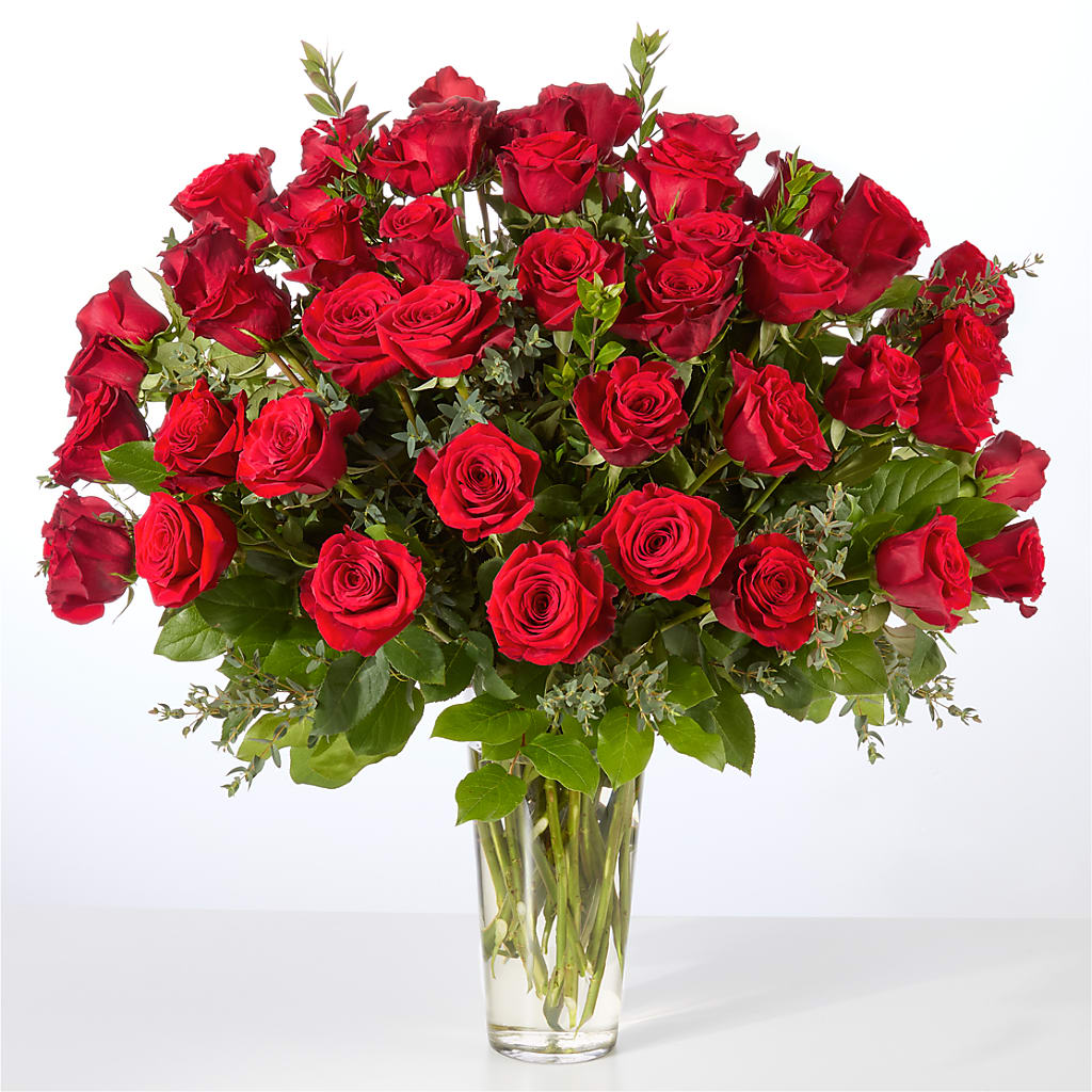 Forever Yours Fifty Stem Red Rose Bouquet –  Unique Designs Llc, Fulton MO